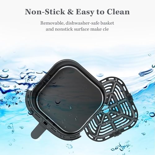 Zenbanzer 7L Air Fryer - 2400W Visual Window with 7 Cooking Functions Airfryer Adjustable Timer, 80-200°C Temperature Control for Food Dehydrate, Bake, Reheat, Non-Stick, Easy to Clean - Image 8