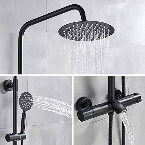 Robinet de douche thermostatique mural avec douchette modèle B