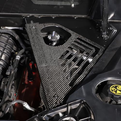 Image of TOYCIDFG Engine Bay Panel Cover, Left Right Splash Shield Oxidation Case Guard Compatible with C8 Corvette 2020-2024 Auto Aluminium Interior Body Part Accessories (Carbon Fiber - Bright Surface)