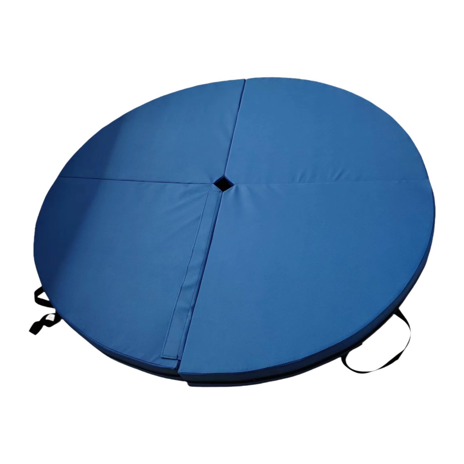 ATORSE Pole Dance Mat Crash Mat Skid Proof Circular Lightweight Adults Exercise Mat Blue-image-10