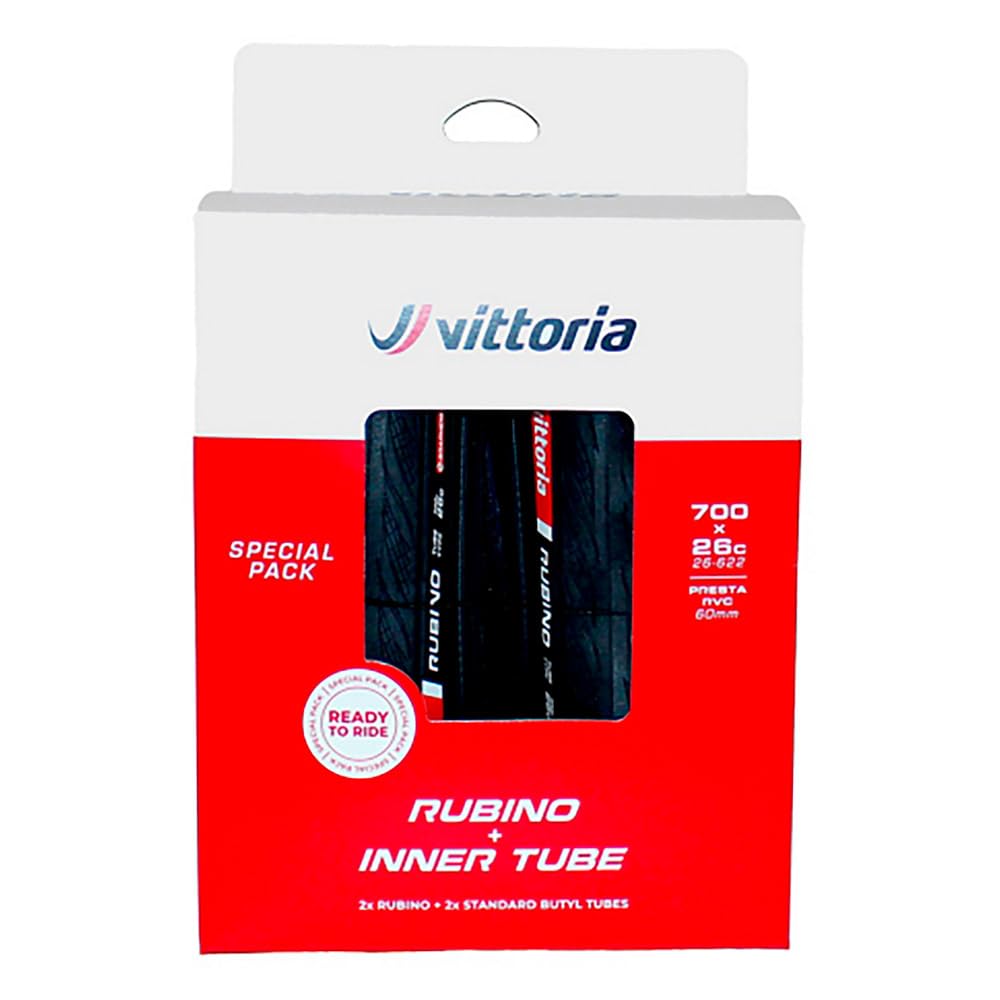 Amazon | Vittoria Rubino Twin Pack (Clincher) 700x26c | ビットリア