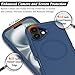 TMIDVFV Compatible with iPhone 16 Plus Case, with Belt Clip Holster Heavy Duty Rugged Magnetic Wireless Charging Full Body Protection Kickstand Cover for iPhone 16 Plus 6.7 inch Phone (Navy Blue)