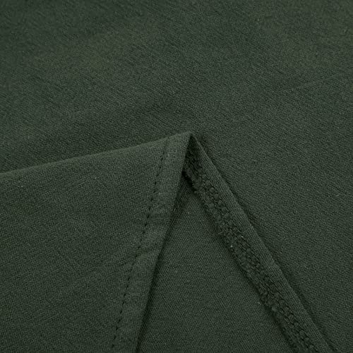 OUMSHBI Linen Dresses for Women UK with Pockets Casual Crewneck Short Sleeve Summer Maxi Dress Solid Color Holiday Beach Boho Sundress Loose Plus Size Flowy Swing Womens Dresses - Image 7