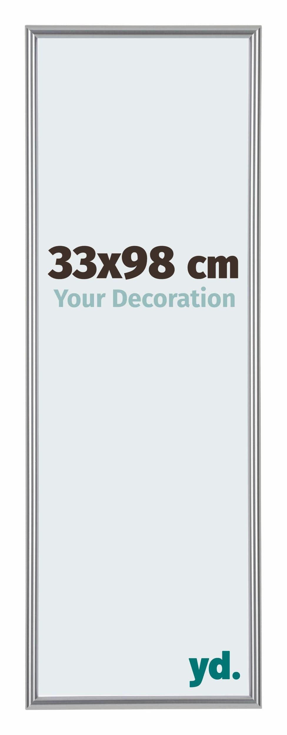 yd. Your Decoration - Puzzlerahmen 33x98 cm - Silber Hochglanz - Puzzlerahmen 500-1000 Teile - Kunststoff Bilderrahmen - Annecy