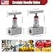 Stainless Steel 316 Straight Needle Valve 2 Port Heavy Duty Industrial Hydraulic Flow Control Valve for Piping Needs, up to 6000 PSI, High Precision (3/4