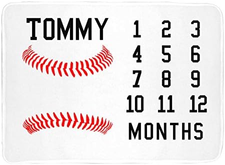 Monthly Baby Blanket - Milestone Blanket - Personalized Months Blanket - Growth Blanket For Boy - Baby Blanket for Boy - Months Weeks Personalized - Baby Name 30"x40" Blanket