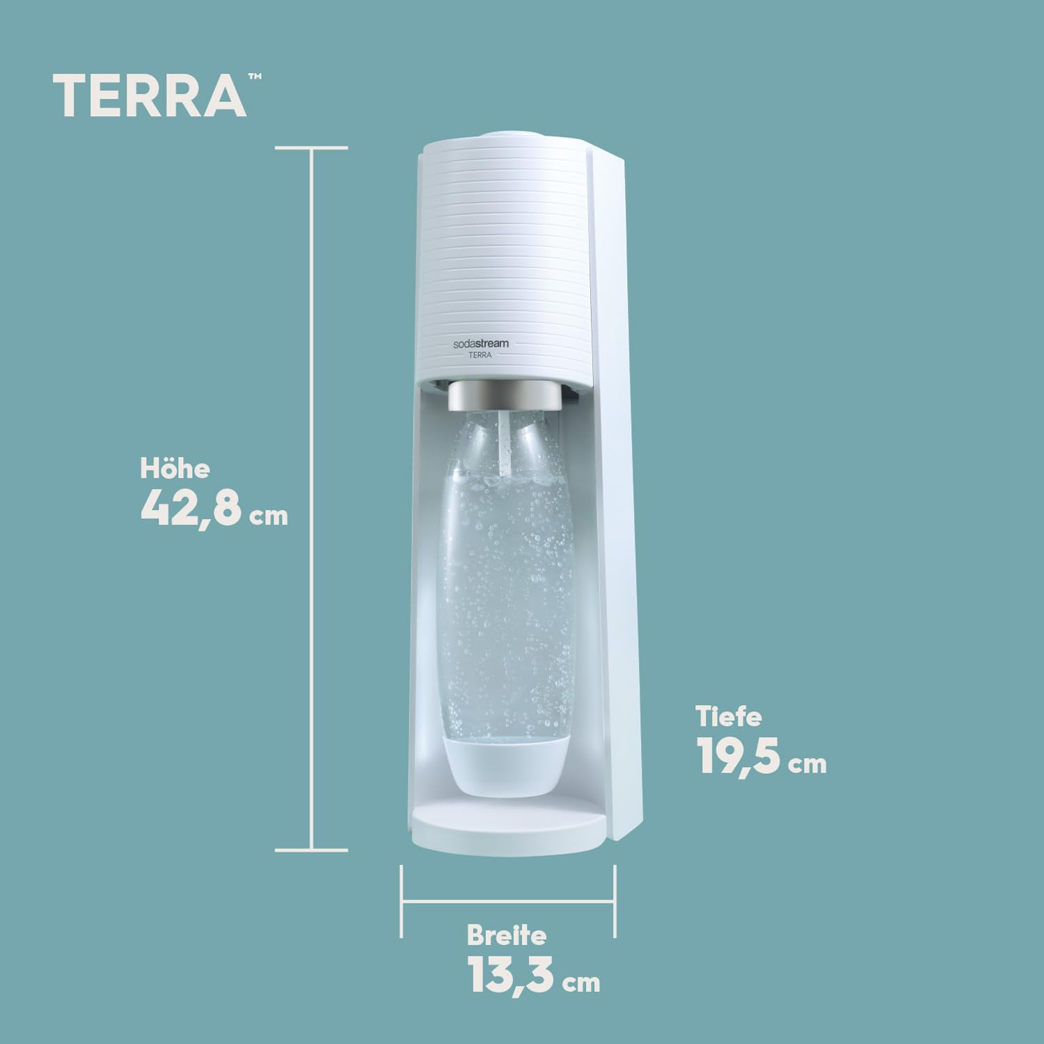 SodaStream 1012813490 Terra White Promo Pack with 3 Bottles, 44 cm