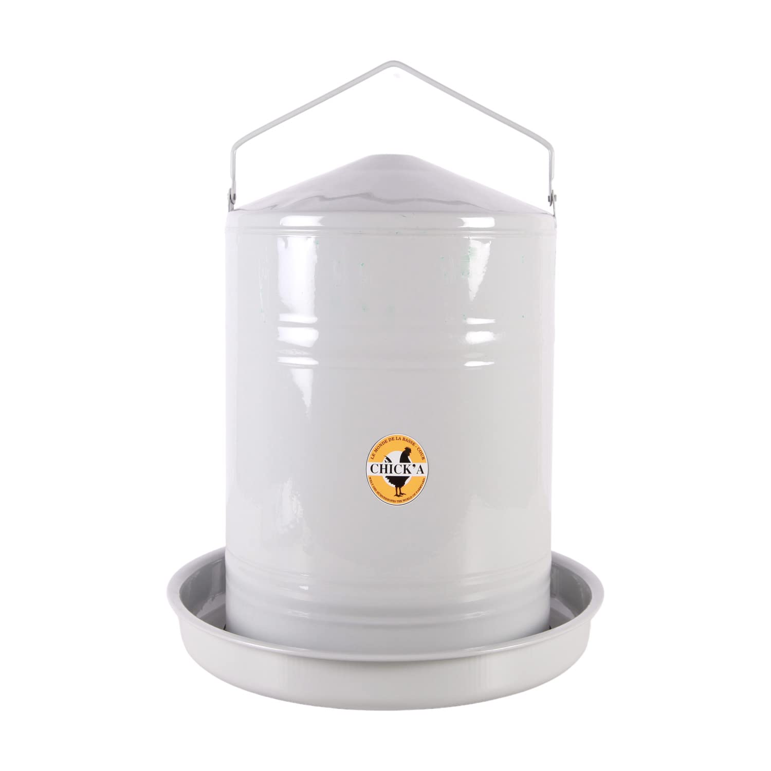 Bebedero de metal gris, 20 l