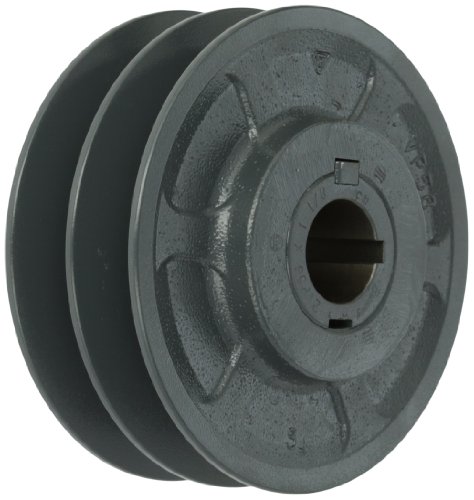 Browning 2VP56X 1 1/8 Variable Pitch Sheave, 2 Groove, Finished Bore, Cast Iron Sheave, for 3L, 4L or A, 5L or B Section Belt