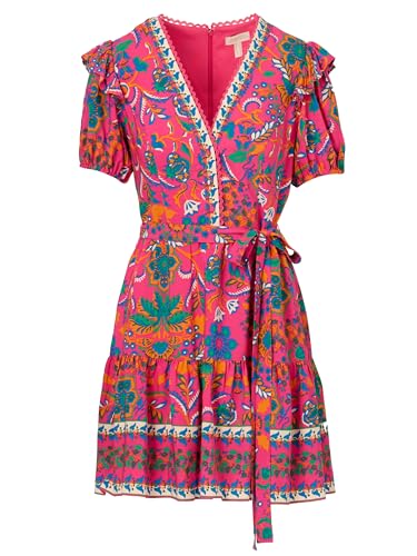 Image of Adrianna Papell Printed Short Flounce Dress