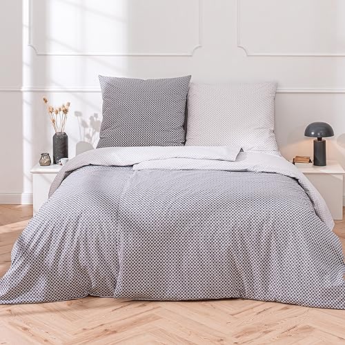 Bettwäsche 155x220, 100% Baumwolle, Öko-Tex, für Allergiker geeignet,...