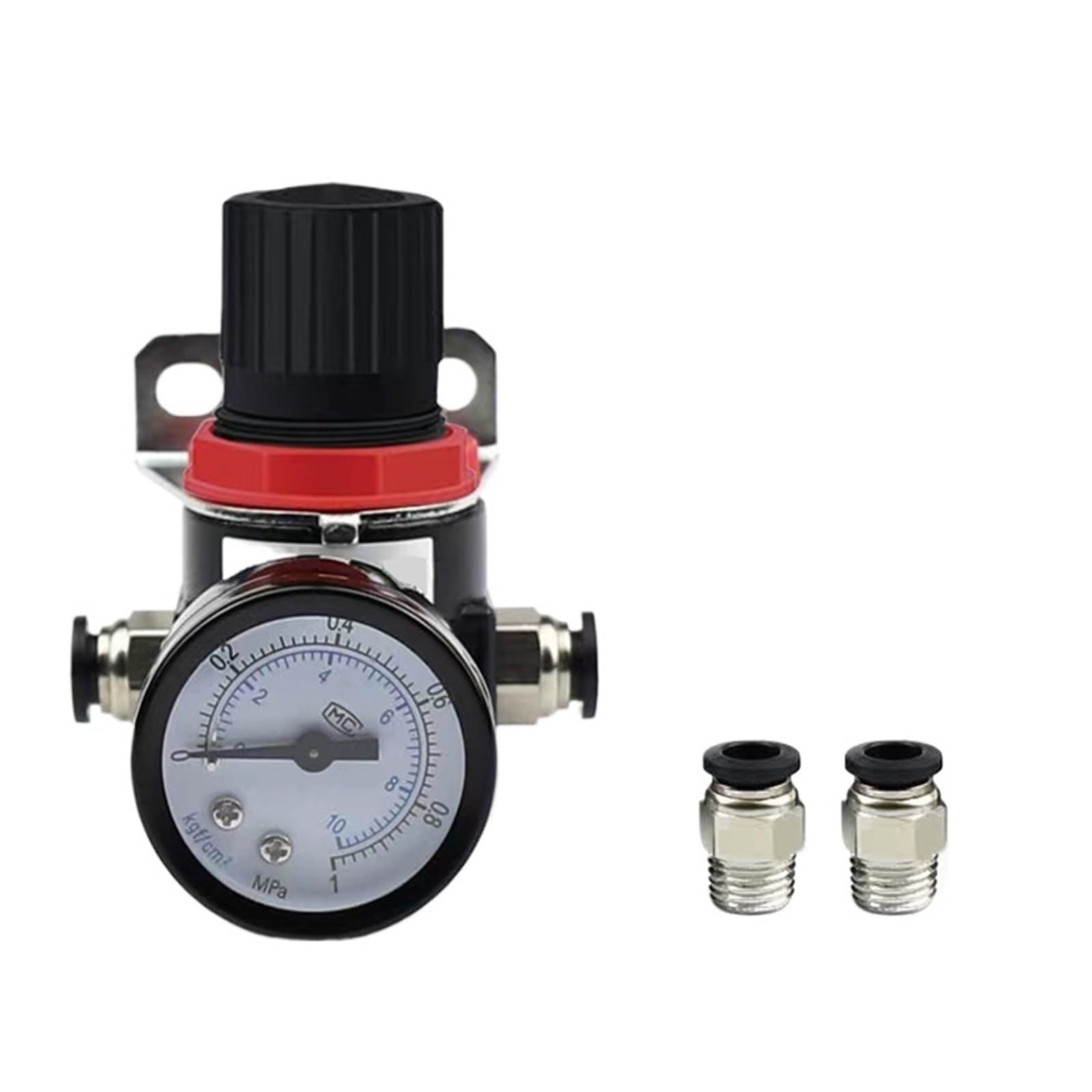 Válvula reguladora de presión Aire neumática AR2000 G1/4, Control Alivio del compresor con Accesorios, Unidad procesamiento Fuente, válvula(AR2000 8mm)