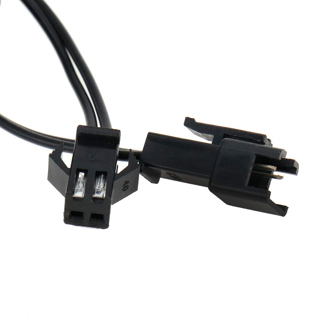 Modengzhe 2 Pcs EL Wire Quick Connect Extension Cable for Neon Lights Battery Pack, 6.6 Ft