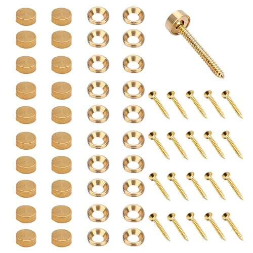 20 piezas tornillos decorativos de latón con tapas 12mm miniatura 1