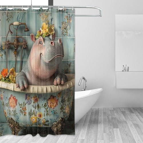 Rideau de douche tissu lavable fini les projections d'eau - 3