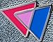 Applicable Pun Bisexual Triangles Biangles Pink Lavender Blue Enamel Pin