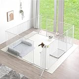 ペットサークル 12枚セット 高さ100cm バリアフリー 2ドア 折り畳み 組み換え可能 ダブルロック 大型犬対応 99900601(109740)