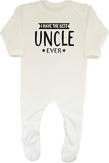 Shopagift Baby,Clothing,Baby Boys 0-24m,Sleepwear & Robes,Sleepsuits Shopagift Baby I Have The Best Uncle Ever Sleepsuit Romper White