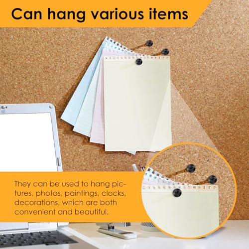 Image of Double Headed Picture Hanging Nails, 60 Pack Small Head Hanging Nails, Picture Photo Hanging Hook Pins Decorative Nail Hook Hangers for Home Office School (Black)