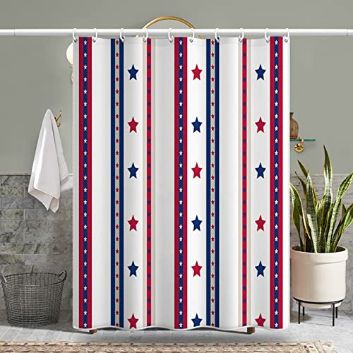 Rideau de douche anti-moisissure KnSam 240x200 cm en polyester imperméable à rayures - 4