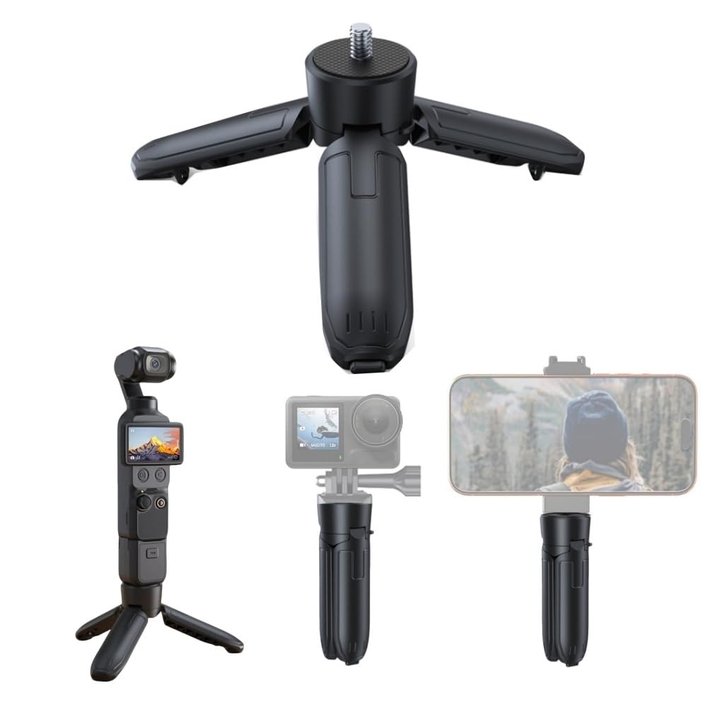 One-Touch Open Mini Tripod for DJI Osmo Pocket 4P/4/3 & Insta360 X5