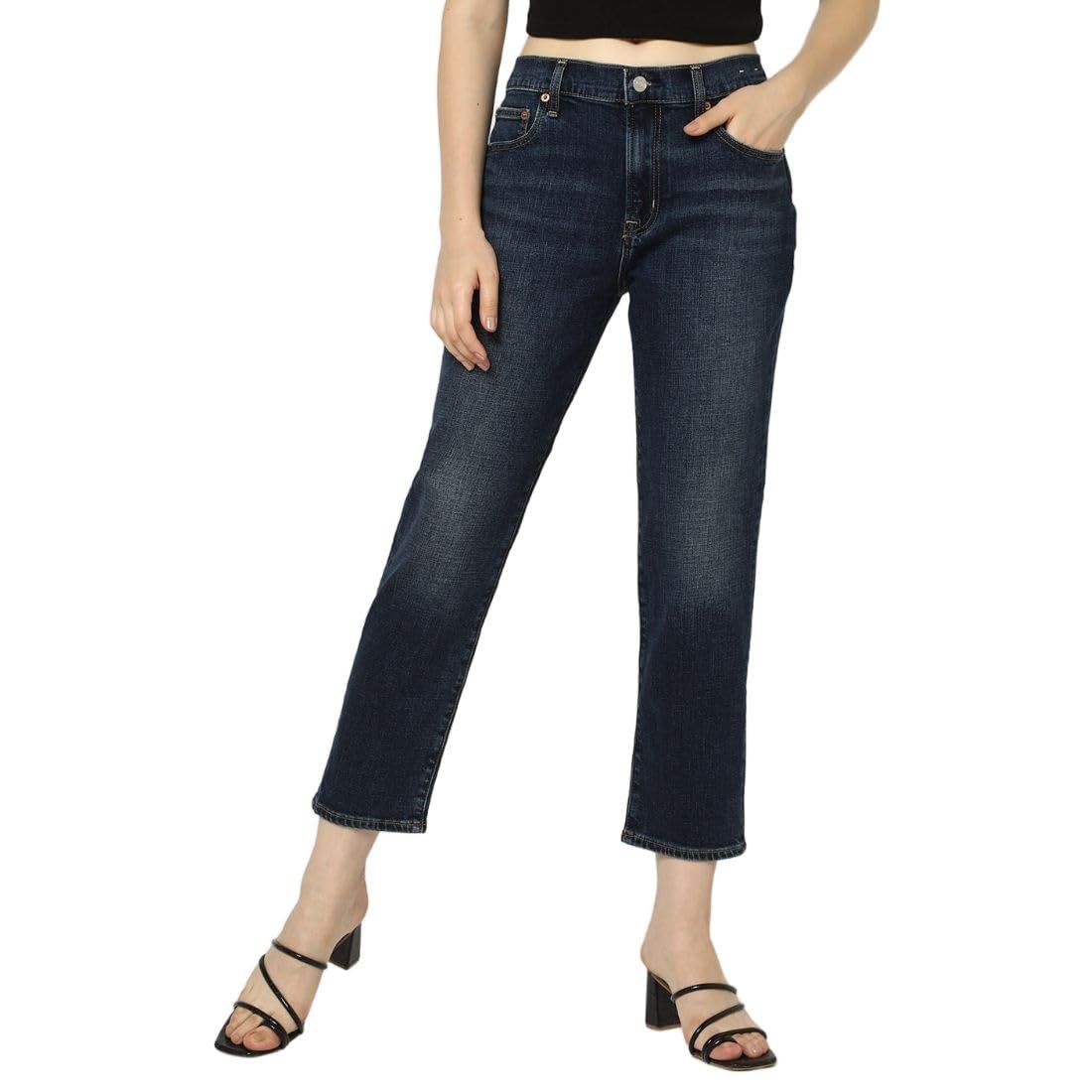 gap Women’s Relaxed Fit Mid Rise Mid Washed Jeans-picture-33