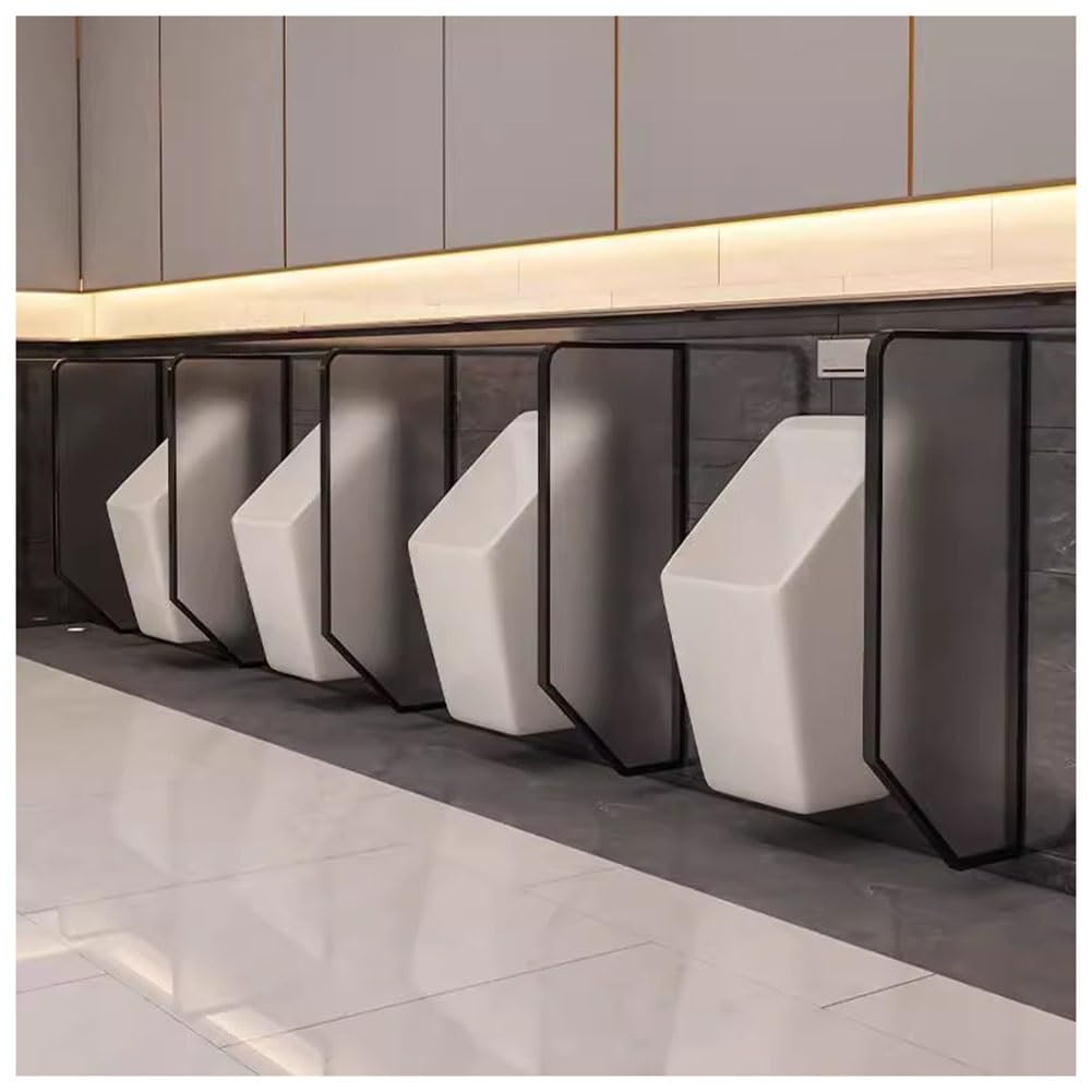 GTHTUHFD Urinal Partition Privacy Screen Panel - Wall Divider For Public Restrooms, Hotels, And Shopping Malls,Black-120x40cm