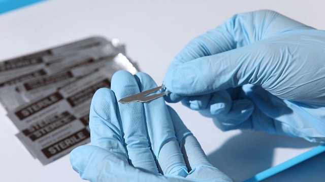 Image of JMU 100pcs Scalpel Blades Sterile #25, Disposable Stainless Steel Surgical Blades, Individually Foil Wrapped