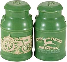 John Deere Raised-Relief Milk Can Salt & Pepper Set