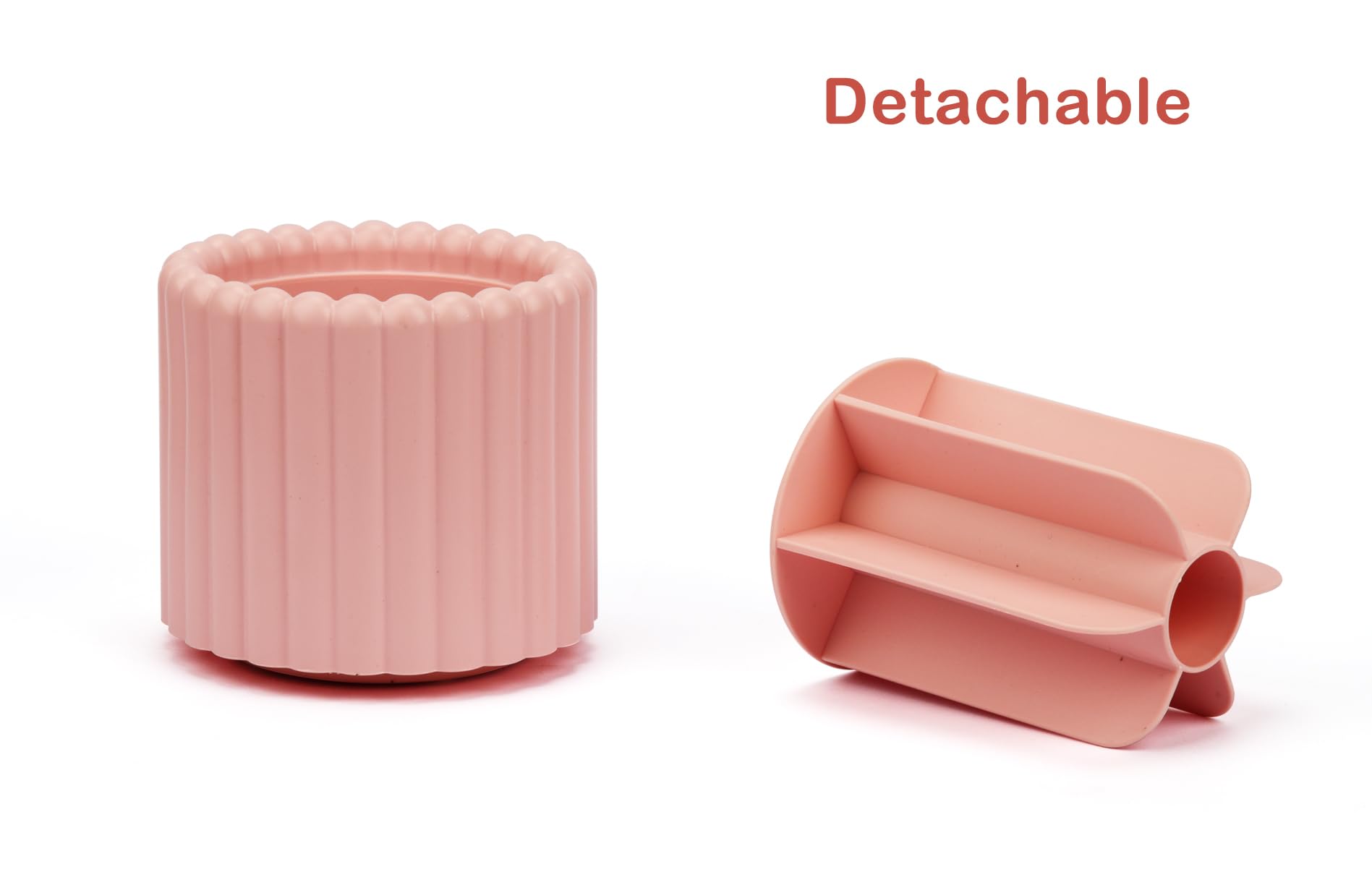 Gobelet rotatif à 360° pour pinceaux de maquillage, organiseur de pinceaux mignons, 7 emplacements amovibles pour coiffeuse, commode, bureau, 12,7 cm | 1 lot