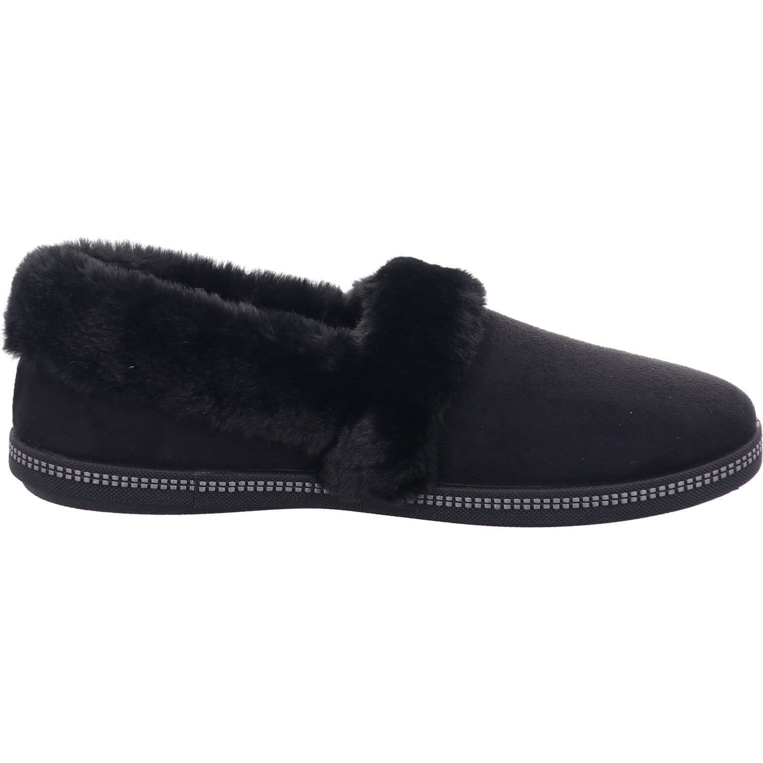 Skechers COZY CAMPFIRE TEAM TOASTY, Pantuflas para Mujer, Black Microfiber/ Faux Fur Line, 39 EU