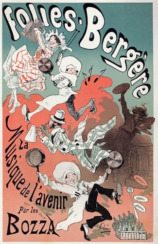 La Musique du Futur Affiche Toile Jules Chéret pour Salon Élégant et Grand Mur