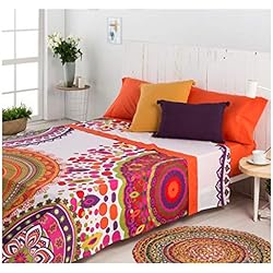 Venca Sabanas COTTON ARTean Juego de sabanas Mandala Cama de 150 x 190/200. 100% ALGODÓN.