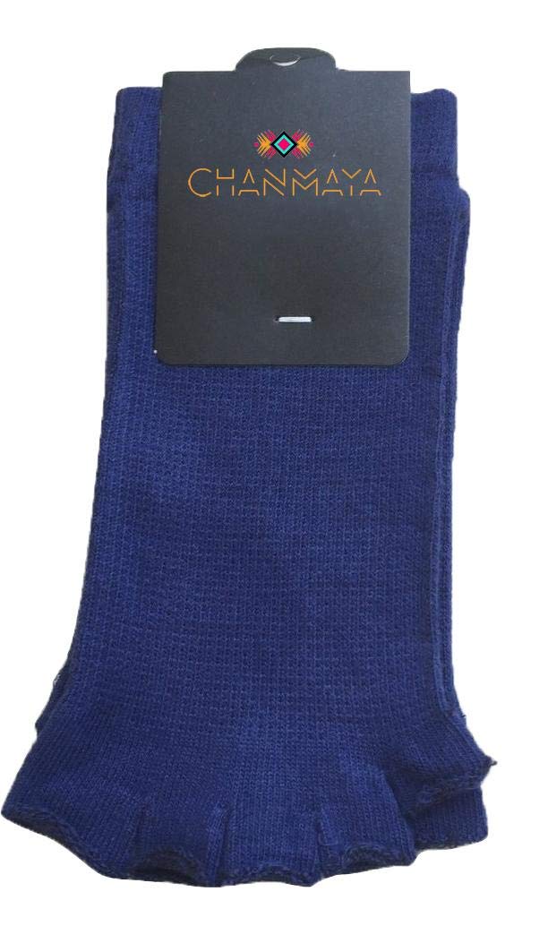 Open Toe Socks Combed Cotton Non-Slip Skid With Silicon dots for Yoga Barre Pilat - SKYBLUE