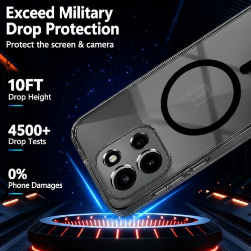 Image of Elzzi Anti Scratch Semi Translucent Cover for Oneplus Nord 6 Case, Premium PC + TPU Magnetic Phone Cases Drop Proof, Compatible with Magsafe Slim Never Yellowing Shockproof