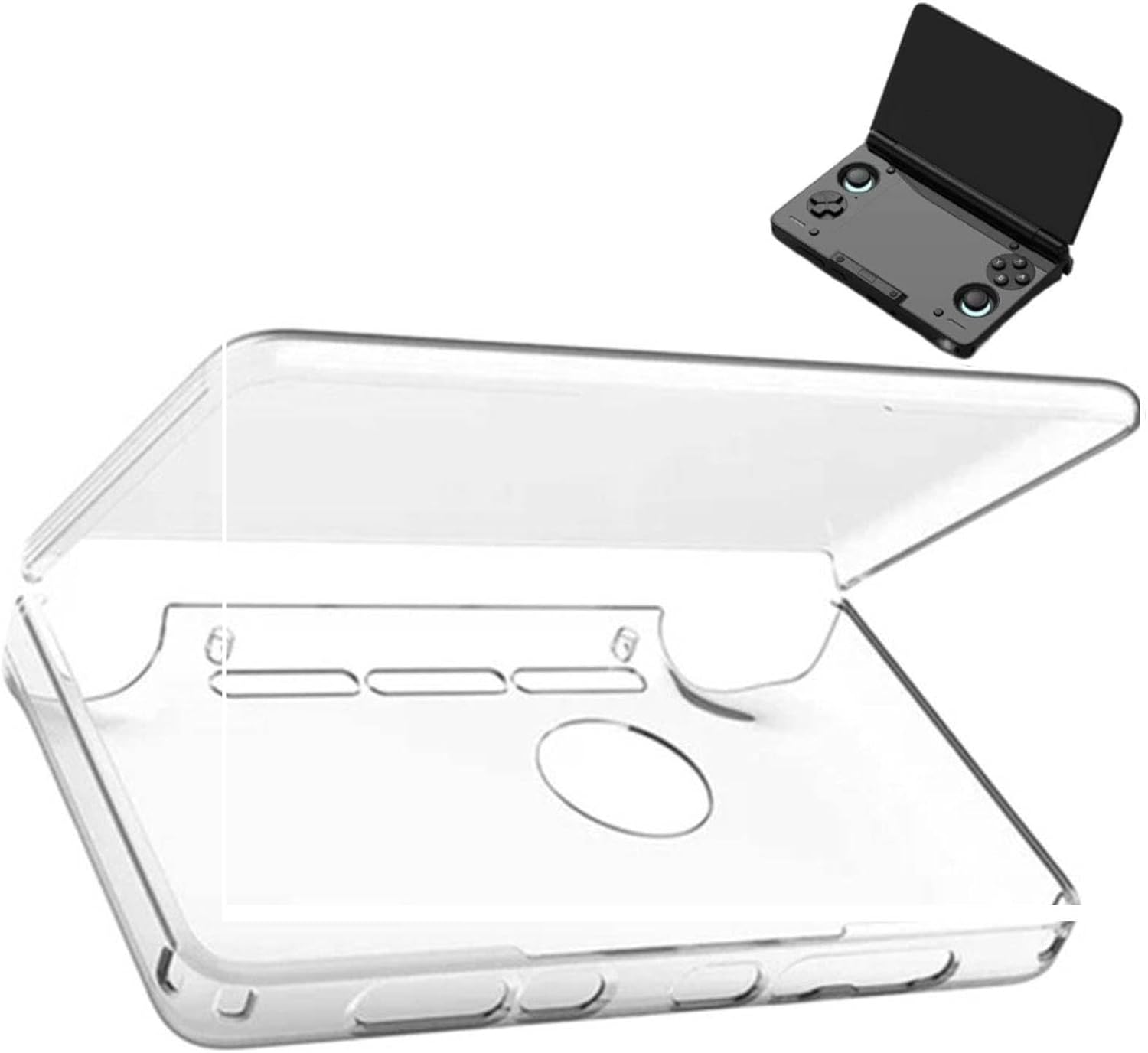 Handheld Protective Case for Ayn Thor, Transparently Plastic Full Protection Shell Sleeve for Ayn Thor Game Console, Comfortable Anti-Slip Scratch-Proof Anti-Drop Hard Case