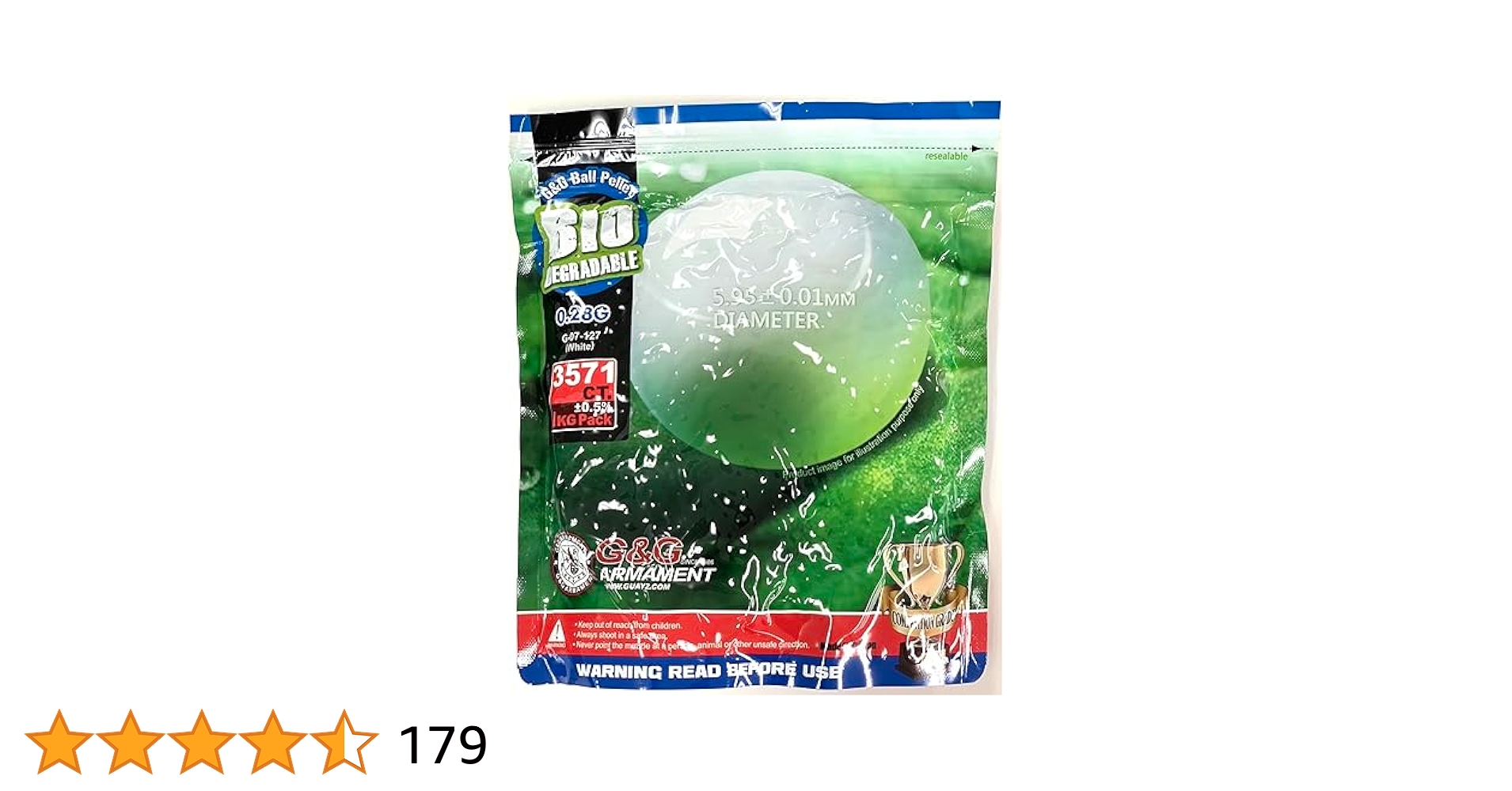 0.28バイオBB弾　G&G エアガン　サバゲー　3個パック　1kg 1キロ Amazon | G&G バイオBB弾 0.28g 1KG 3571shot ホワイト G-07-127