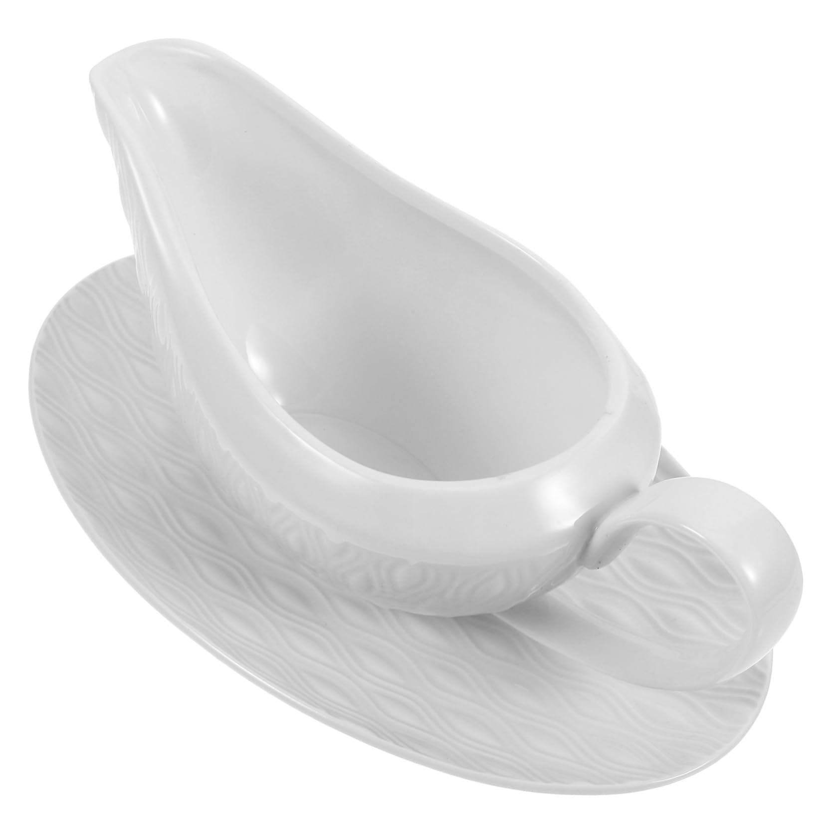 Dispensador de Salsa de Cerámica white 255ml con Asa para Fácil Manejo y Servicio en Cocina o Mesa, Diseño Simple y Ligero para Complementos de Cocina