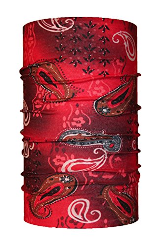 HeadLOOP- Braga para el Cuello Multi función de Microfibra para niños, Color Rojo