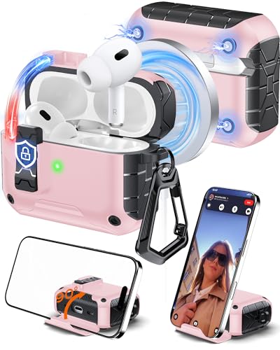 Protection AirPods Pro anti-perte avec verrouillage automatique et mousqueton antichoc
