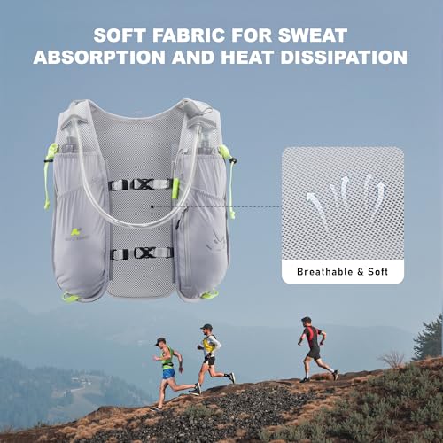 Image of N NEVO RHINO 5.5L Running Vest for Women Men, Lightweight Hydration Vest with 1.5L Water Bladder, Breathable Water Backpack for Hiking Marathon Running