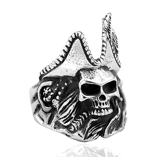Image of Genuine Stainless Steel Ring Jewelry for Men Fashion Punk Biker Skull Rings
