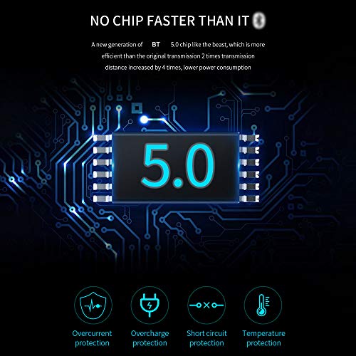 Andoer HBQ-Q32 Tela digital TWS BT 5.0 Fone de ouvido sem fio Fone de ouvido esportivo viva-voz Fone