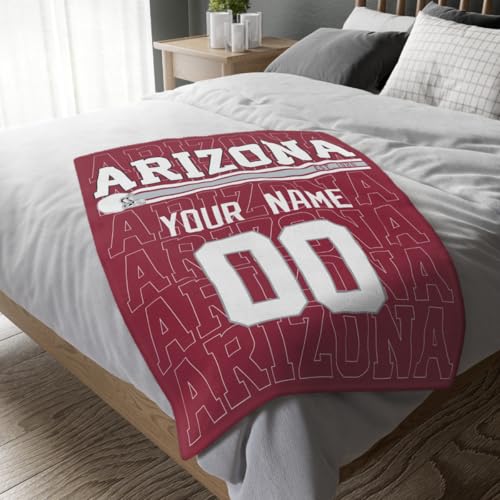 Image of ANTKING Arizona Throw Blanket for Men Women Boy Custom Name and Number Gifts