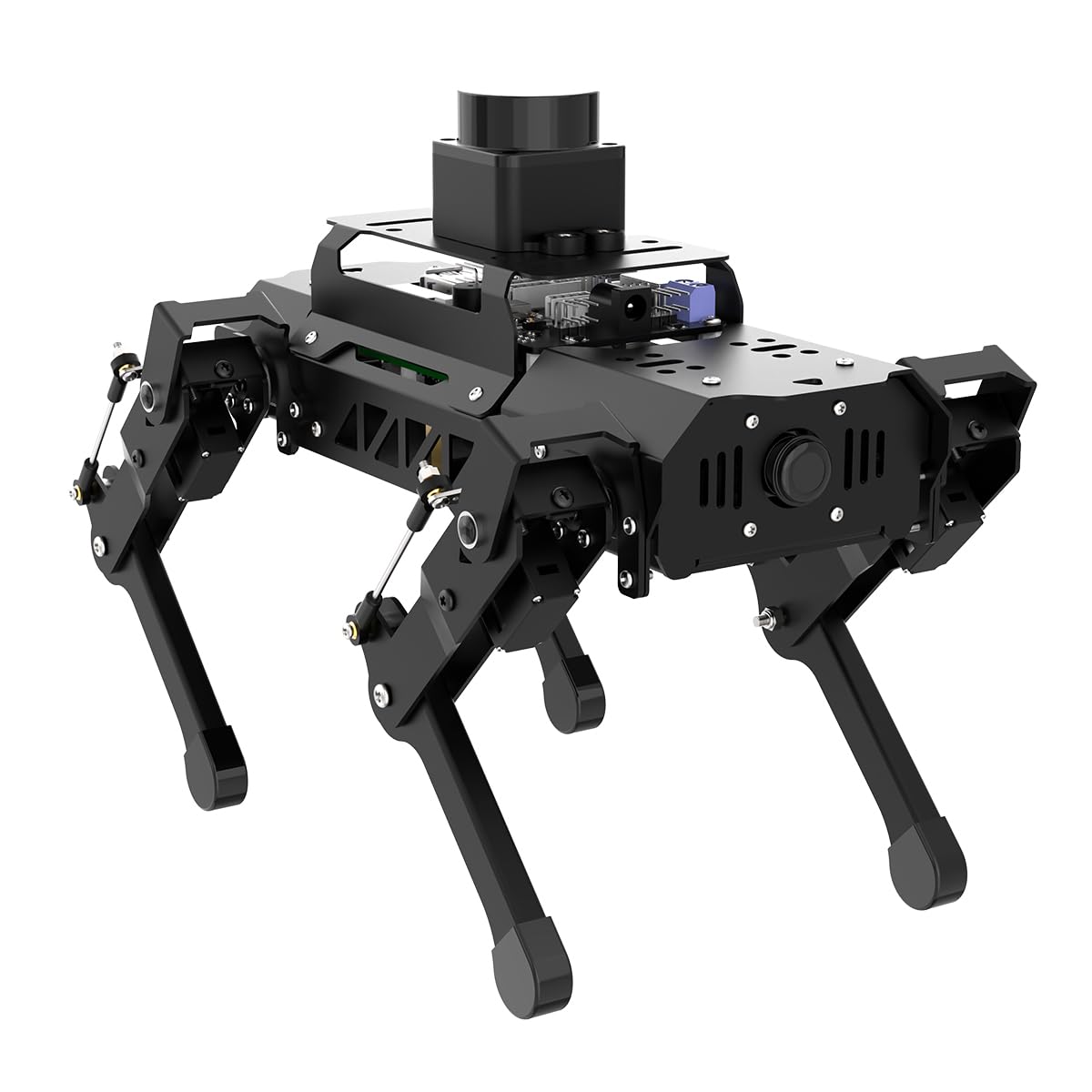 HIWONDER Quadruped Robot for RaspberryPi 5 ROS2 ROS1 Smart Robot Dog with AI Vision TOF Lidar SLAM Mapping and Navigation ROS Open Source Robotic Kit for Adults and Teens, PuppyPi Pro & RPi5 8GB