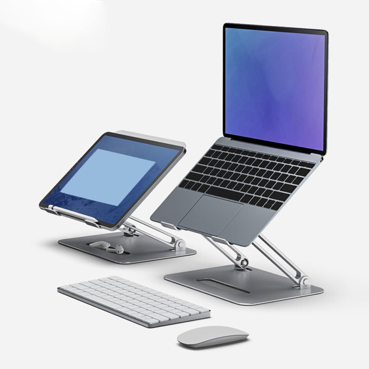 Supporto per Laptop Doppia Ventola di Raffreddamento in Lega di Alluminio Regolabile in Altezza, Base Ventilata per Laptop Fino a 17,3 Pollici Durante la Festa Estiva