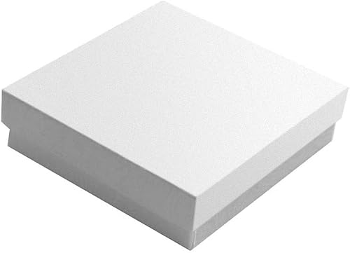 Swirl Black 3.5" x 3.5" x 1" Cajas de embalaje y fabricación de joyas rellenas de algodón