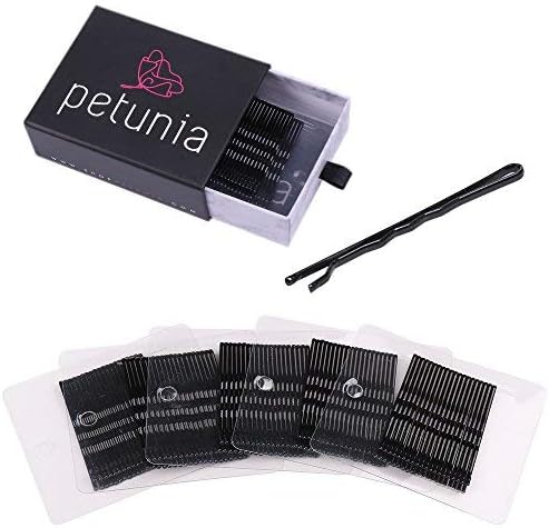Premium Bobby Pins with Travel Case - 100 Black Strong Hair Pin Accessories