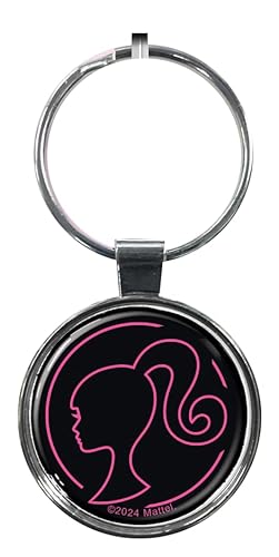 Ata-Boy Barbie Silhouette Keychain 1.5" Fob Keychain for Keys, Backpack