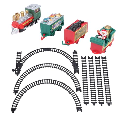 EMUKOEP Juego de Juguetes de Tren Eléctrico, Tren con Pilas con Vías, Juego Completo de Vías Eléctricas, Coche de Juguete Divertido para Niños
